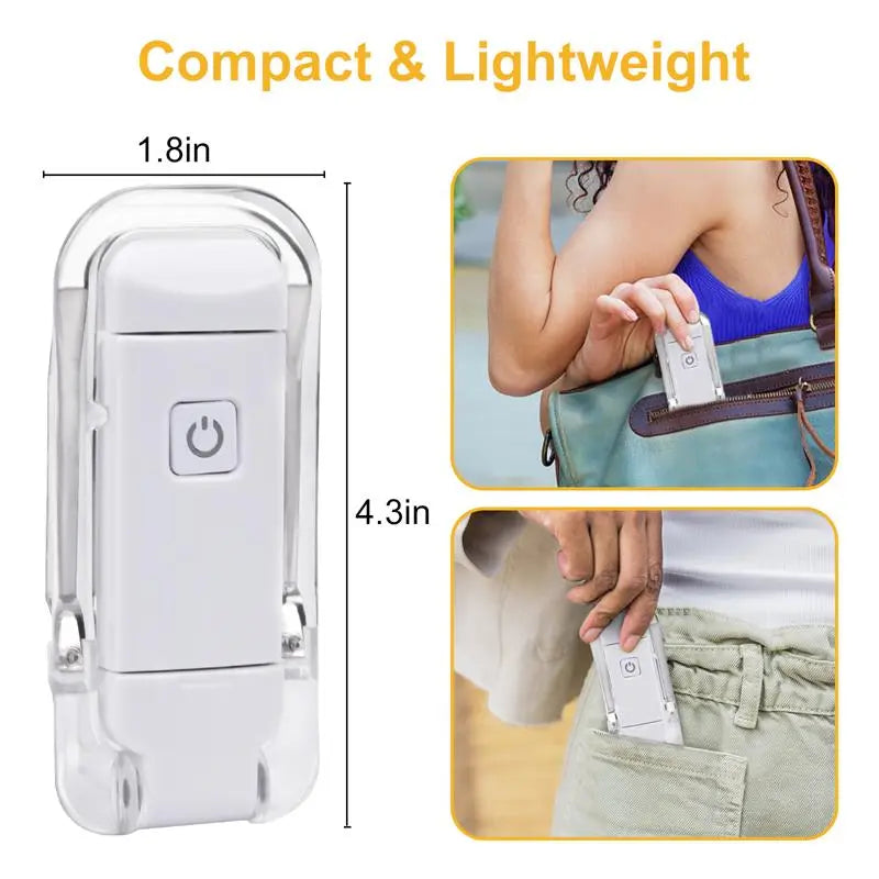 LED USB Rechargeable Book Light – Clip-On Eye Protection Reading Light