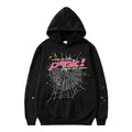 Spider Letter Print Heavyweight Hoodie