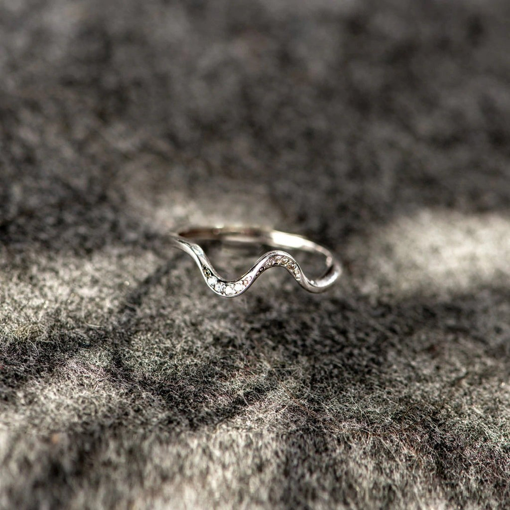 Electroplated Water Wave Ring