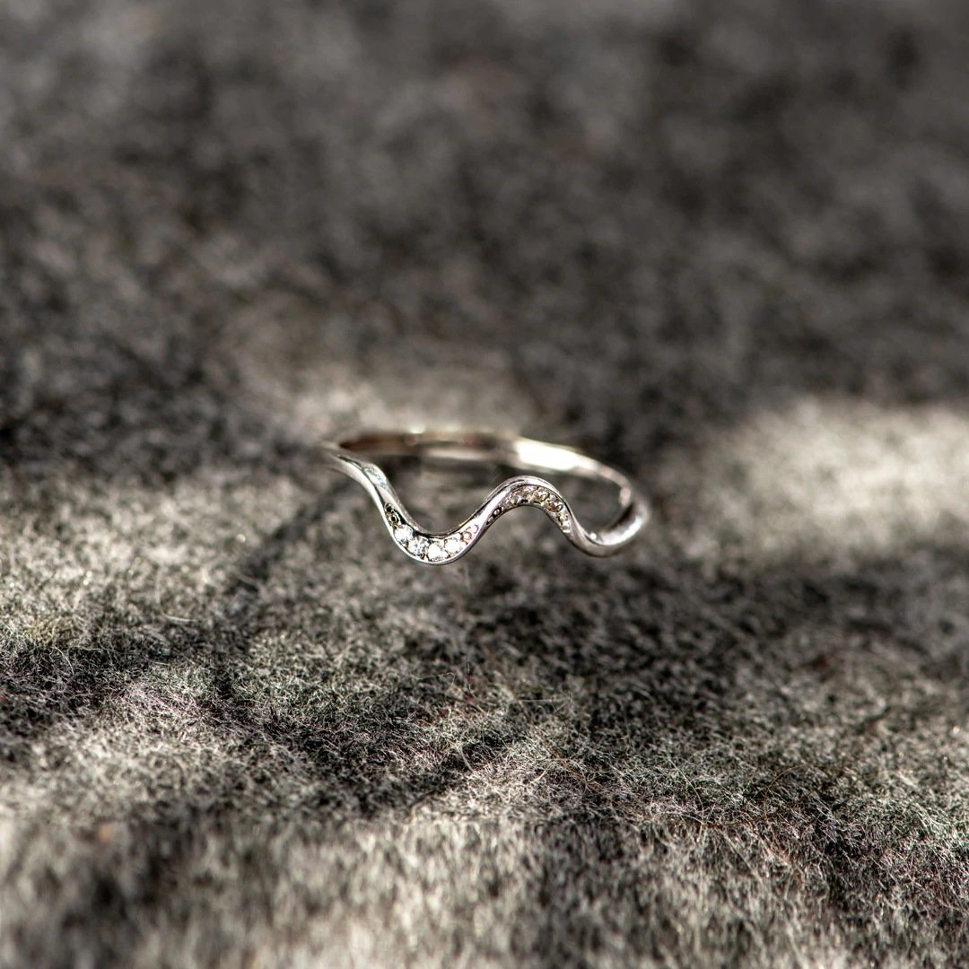 Electroplated Water Wave Ring