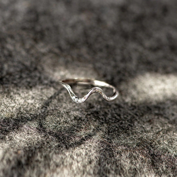 Electroplated Water Wave Ring