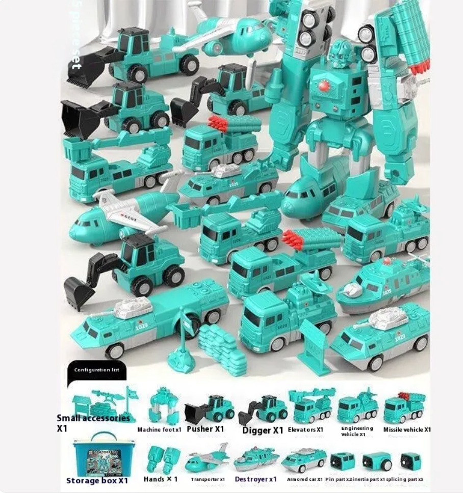 35pcs Magnetic Engineering Car Building Blocks Set