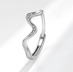 Electroplated Water Wave Ring
