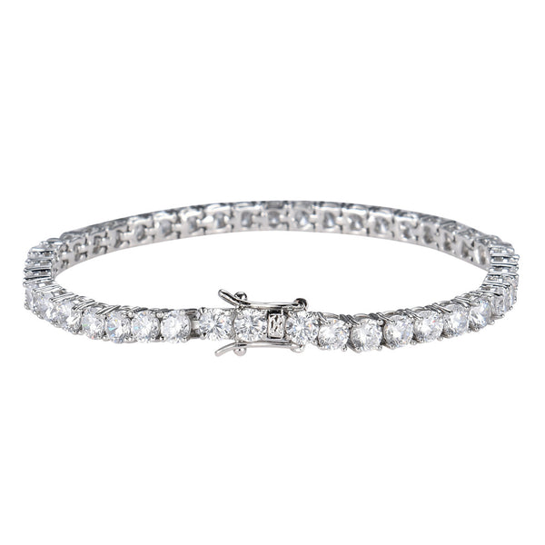 Hip Hop Single Row Zircon Tennis Chain Bracelet