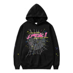 Spider Letter Print Heavyweight Hoodie