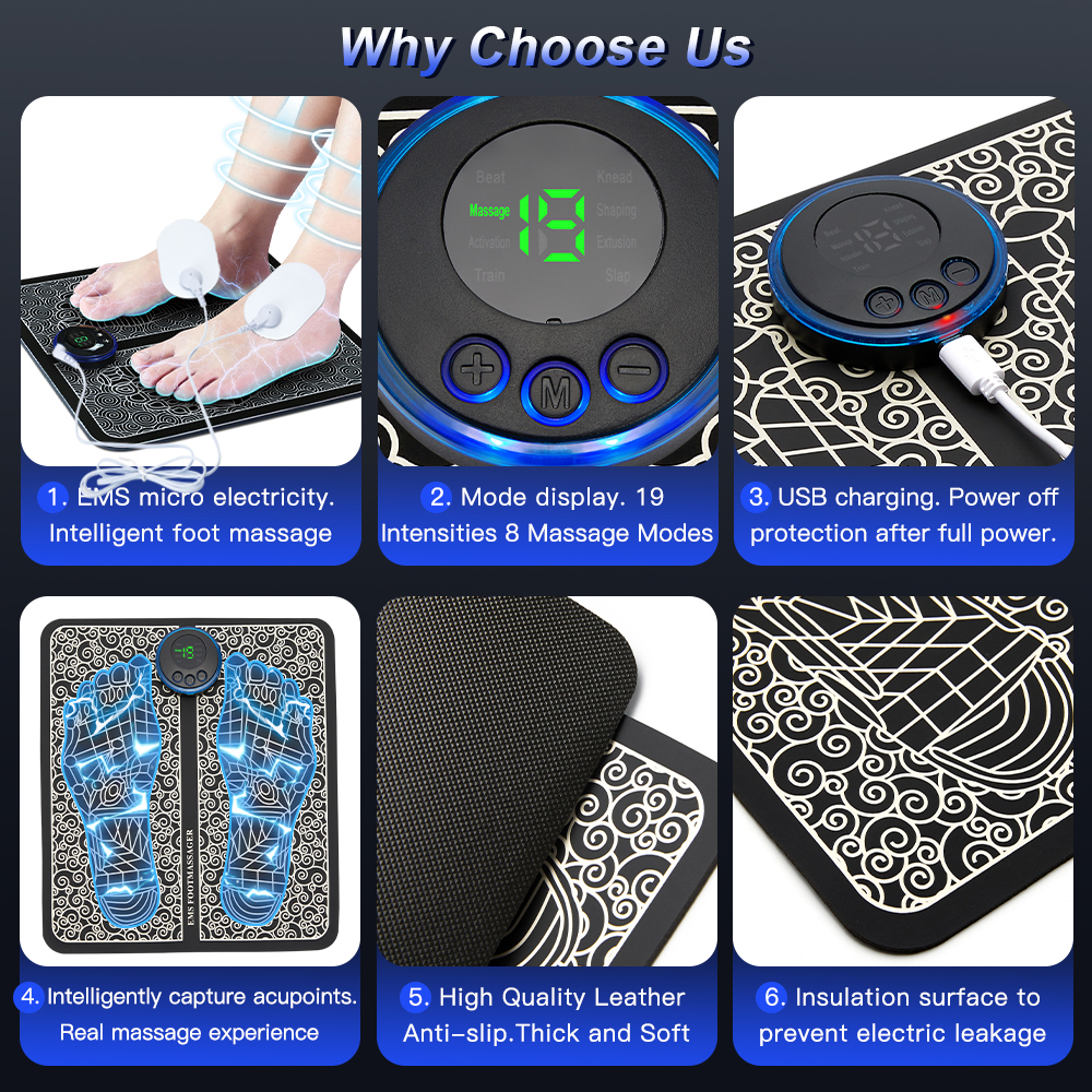 Smart Foldable Foot Massage Pad