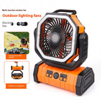 3-in-1 Emergency Camping Fan with LED Light & Power Bank