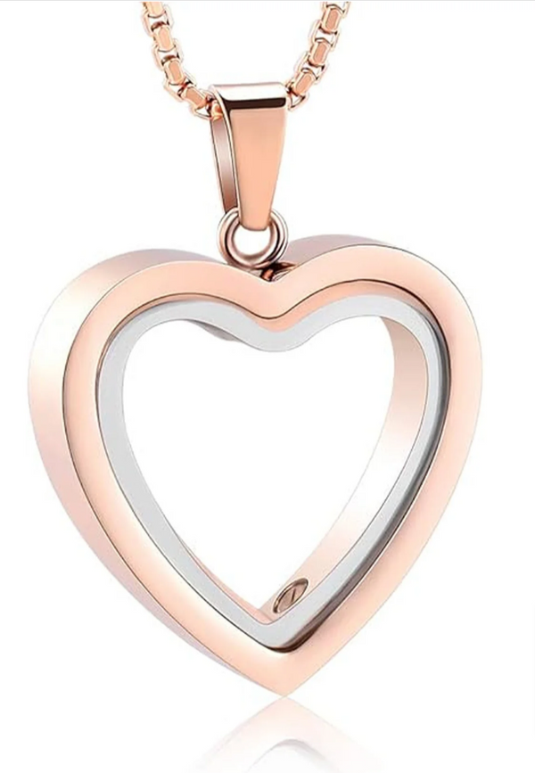 Heartfelt Remembrance Stainless Steel Heart Cremation Pendant