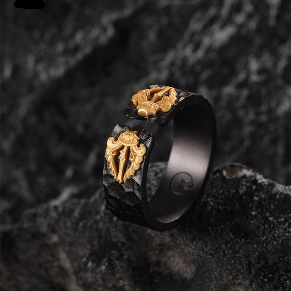 Retro Geometric Statement Ring