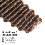 StariaHair #4 Deep Wave Hair Bulk Hair for Braiding