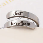 Silver Heart-Shaped Spiral Ring