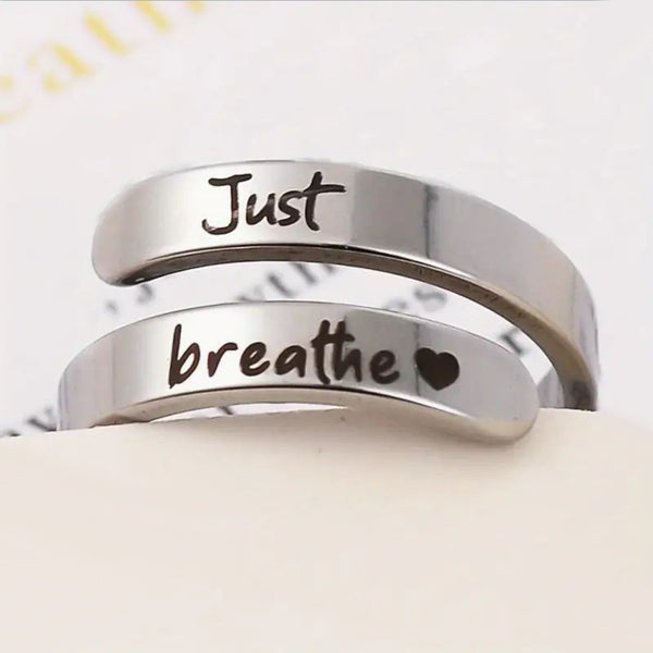 Silver Heart-Shaped Spiral Ring