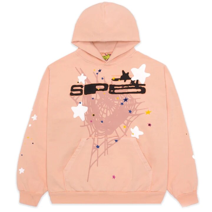 Spider Letter Print Heavyweight Hoodie