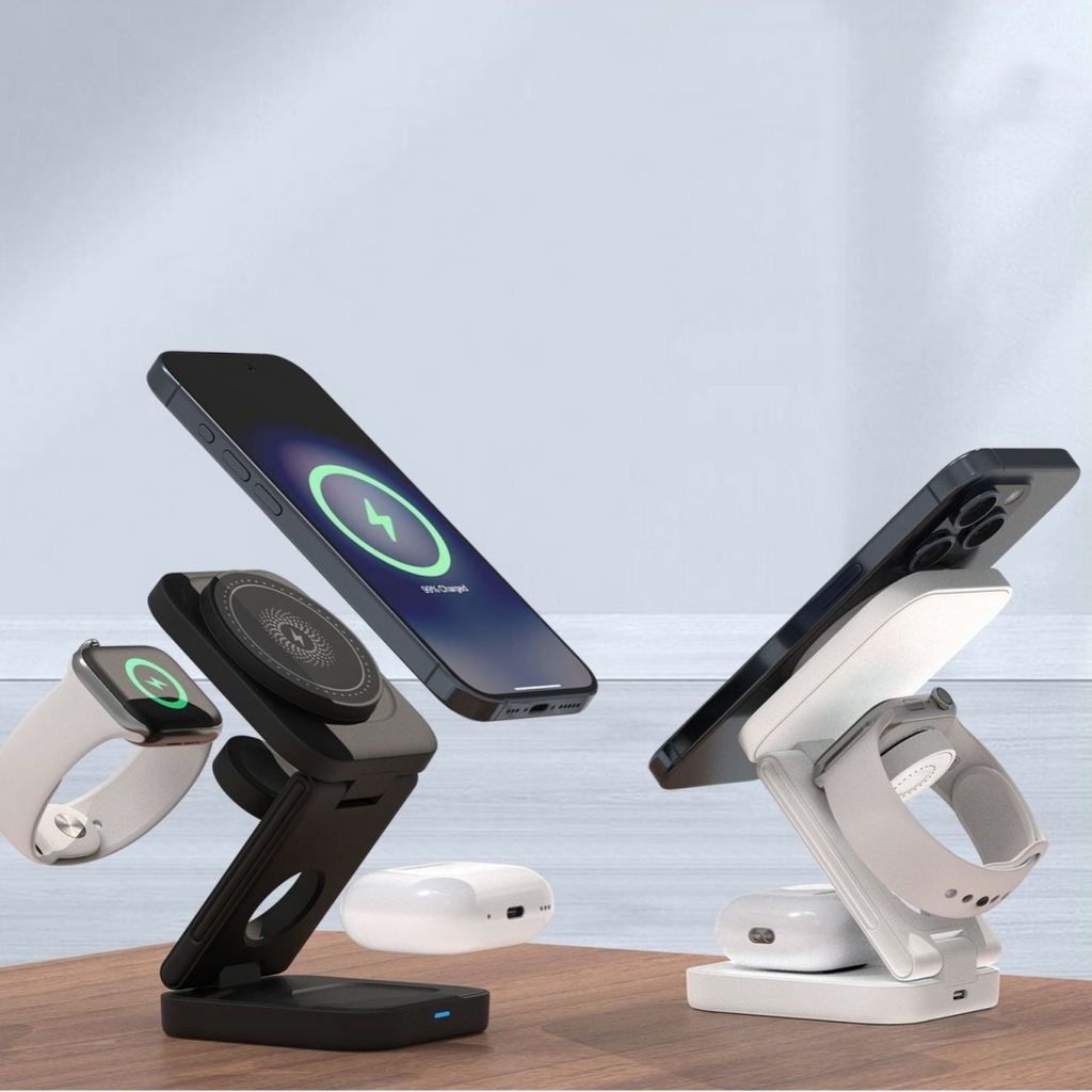 3-in-1 Magnetic Foldable Wireless Charger