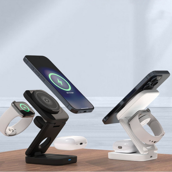 3-in-1 Magnetic Foldable Wireless Charger