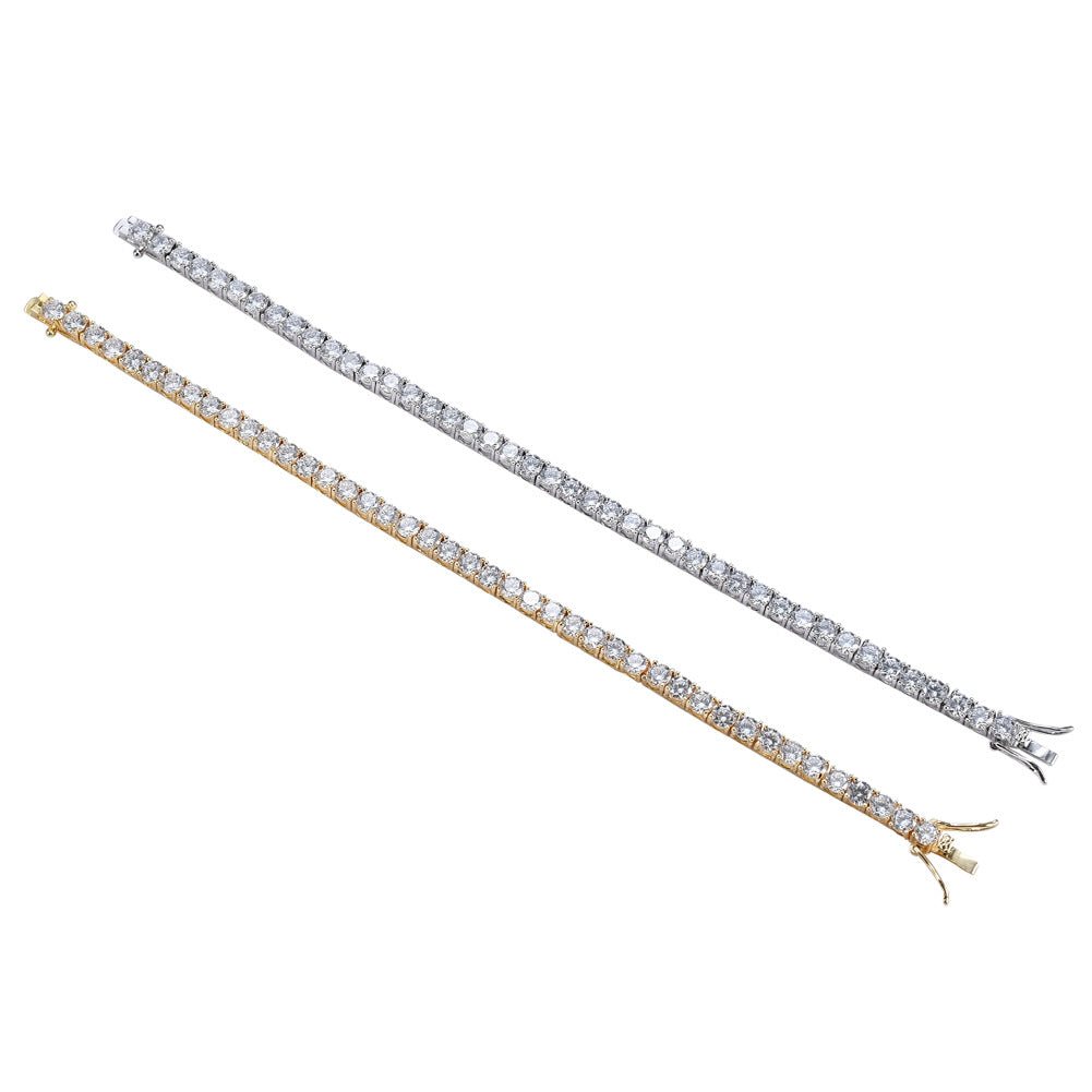 Hip Hop Single Row Zircon Tennis Chain Bracelet
