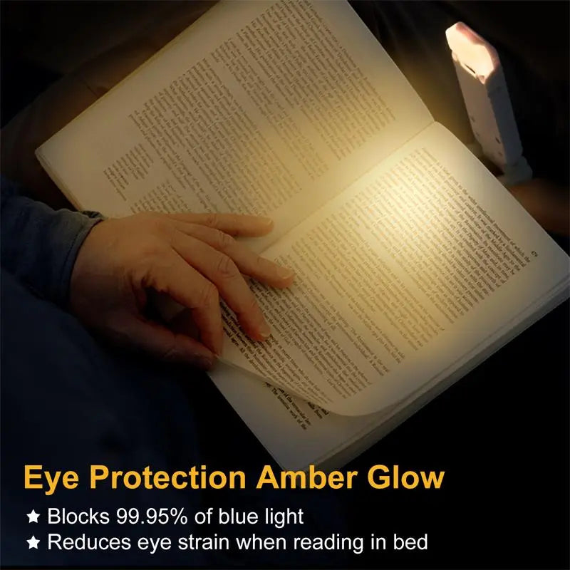 LED USB Rechargeable Book Light – Clip-On Eye Protection Reading Light