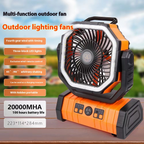 3-in-1 Emergency Camping Fan with LED Light & Power Bank