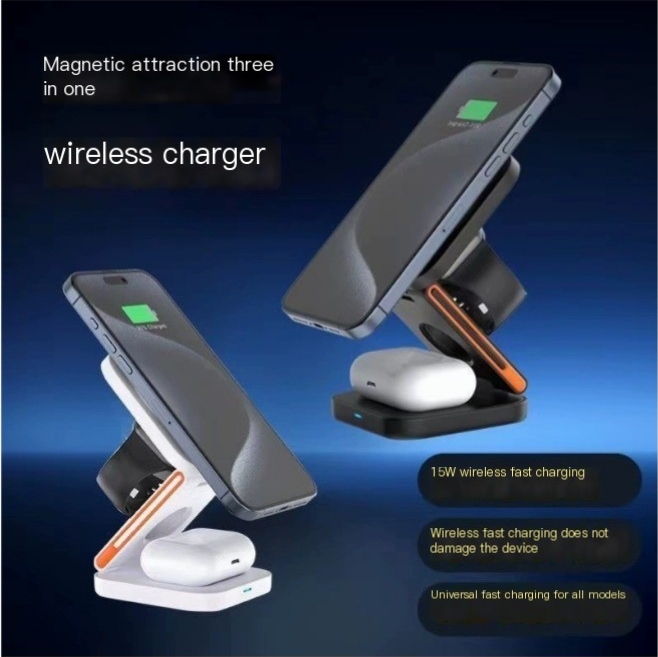 3-in-1 Folding Magnetic Wireless Charger