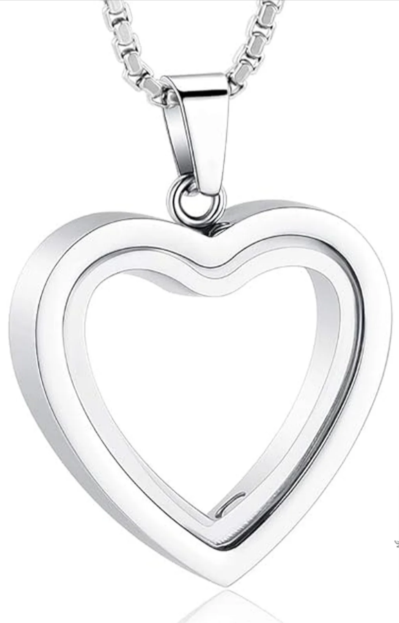Heartfelt Remembrance Stainless Steel Heart Cremation Pendant