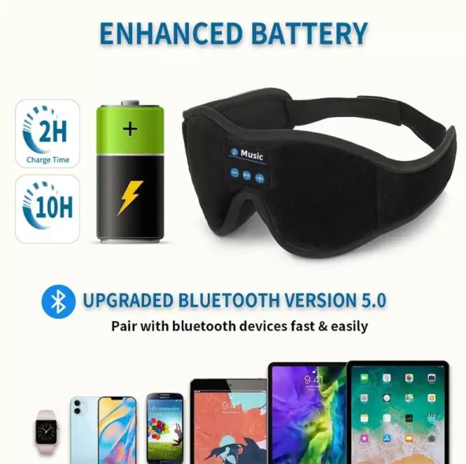 3D Bluetooth 5.0 Sleep Eye Mask