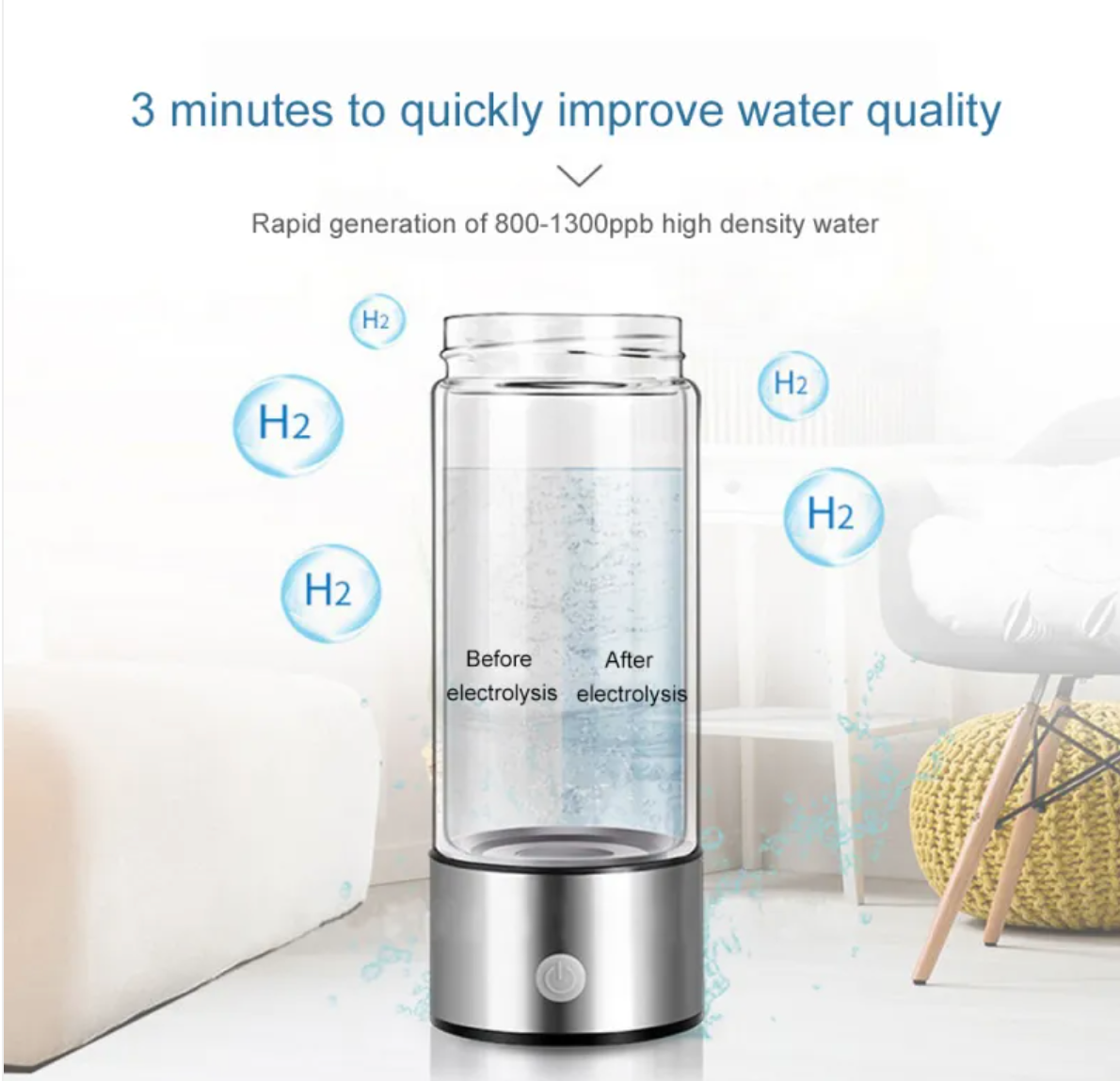 Smart Hydrogen Water Cup