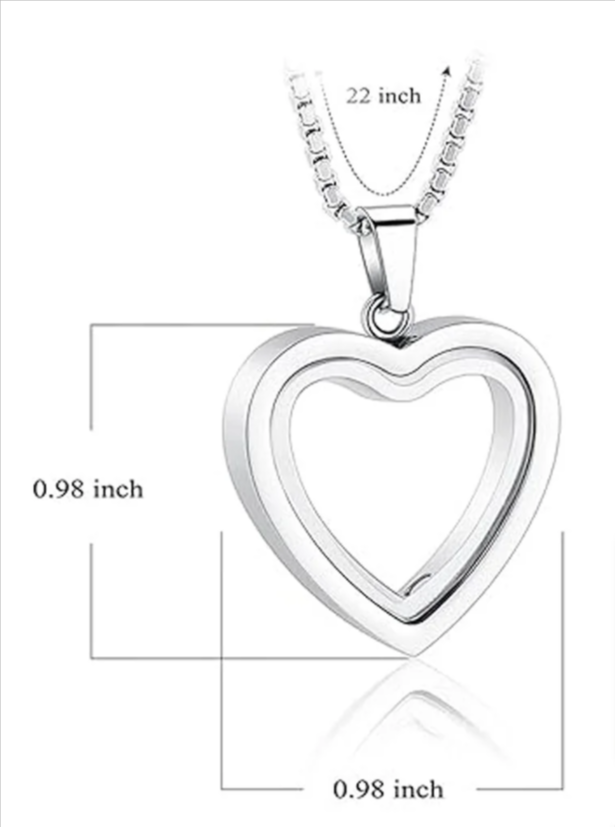 Heartfelt Remembrance Stainless Steel Heart Cremation Pendant