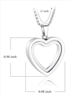 Heartfelt Remembrance Stainless Steel Heart Cremation Pendant