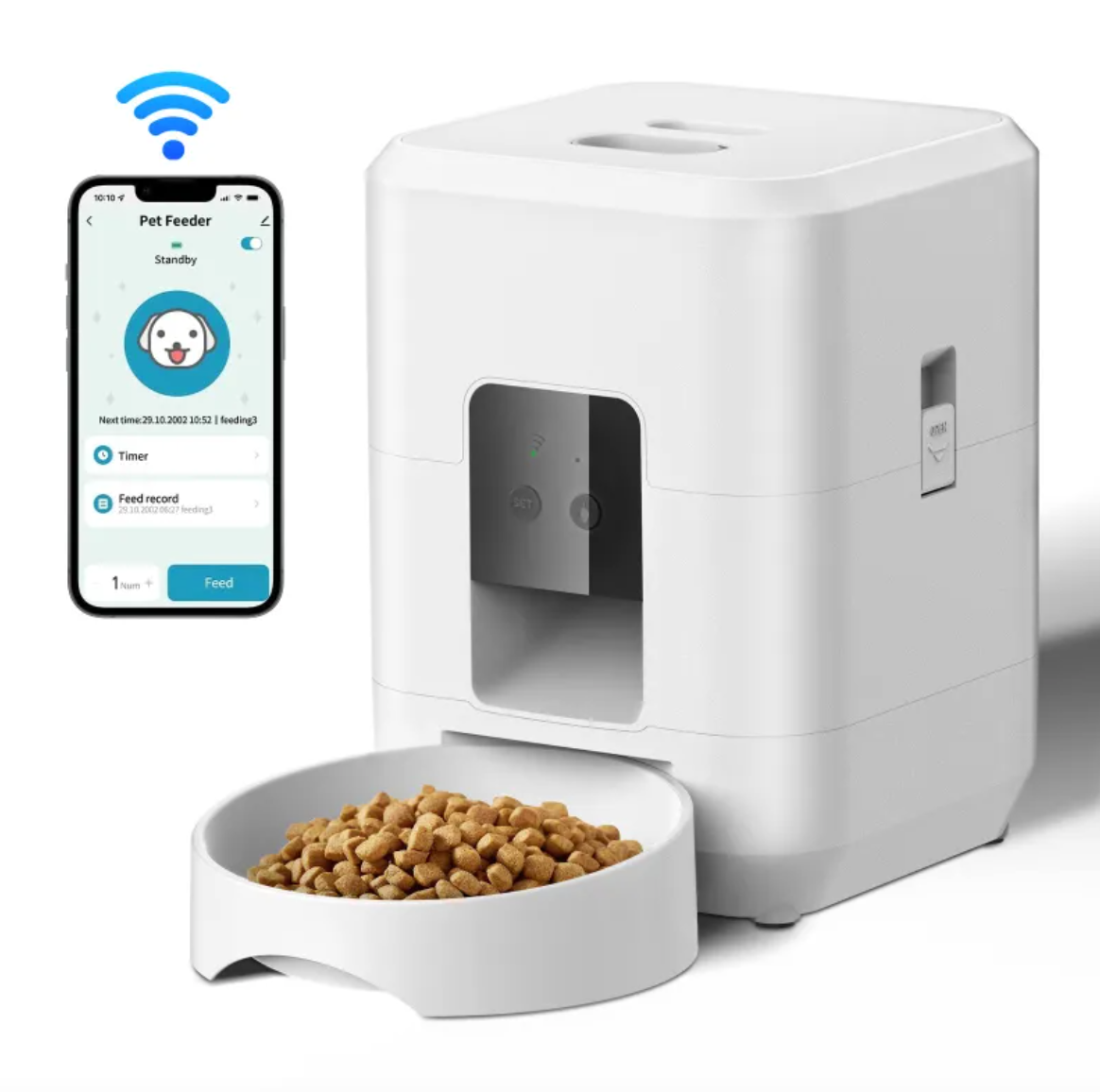 Automatic pet feeder control panel