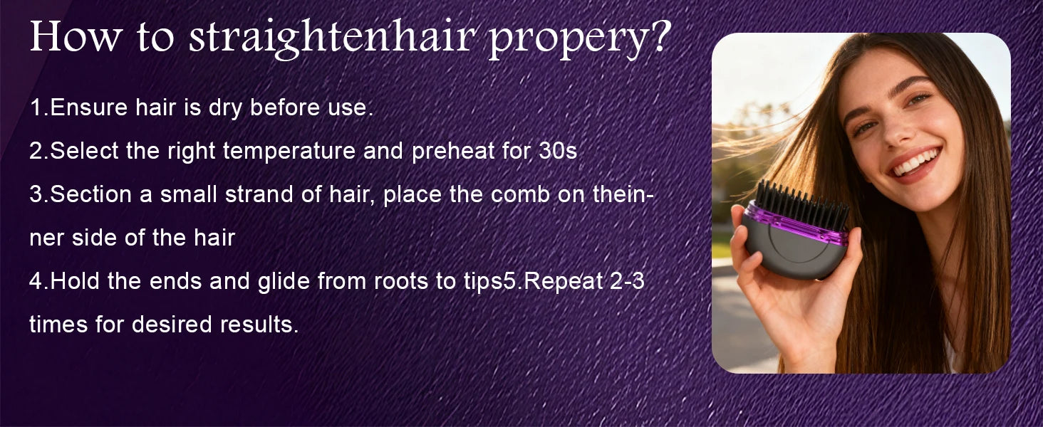 Portable Ceramic Hair Straightener