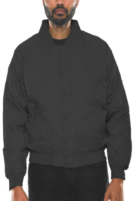 Mens Polyester Windbreaker Winter Bomber Jacket