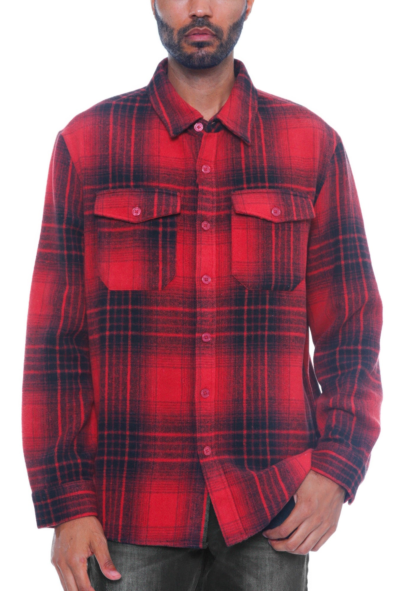 Mens Checkered Soft Flannel Shacket