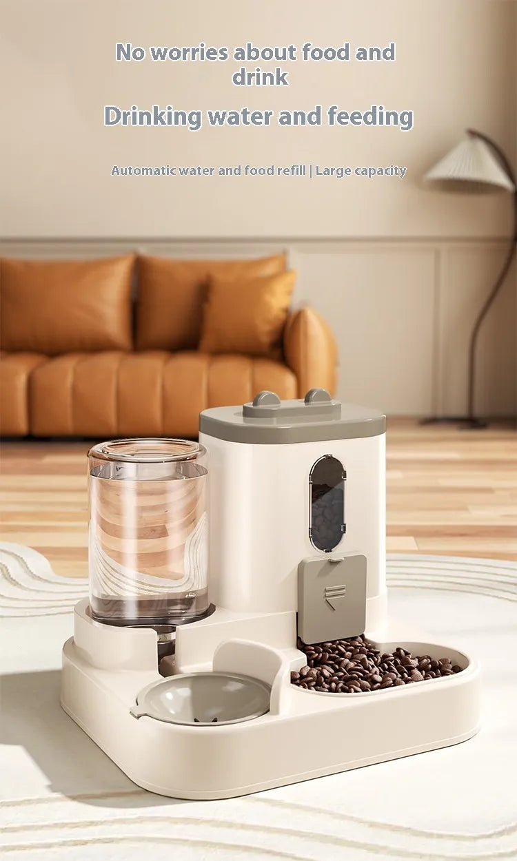 2-in-1 Automatic Pet Feeder & Water Dispenser