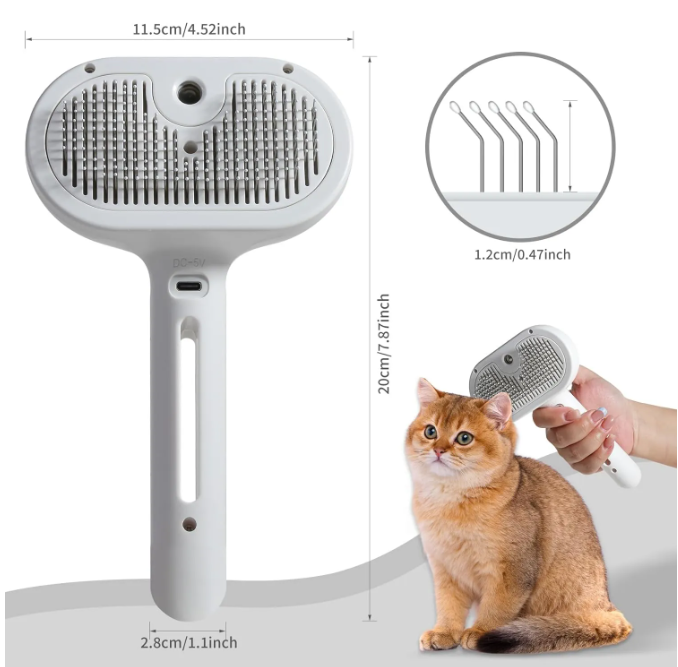 3-in-1 Pet Hair Spray Brush