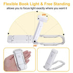 LED USB Rechargeable Book Light – Clip-On Eye Protection Reading Light