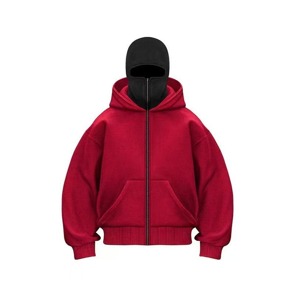 Men's Hooded Zip-Up Baseball Jacket
