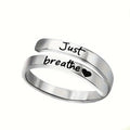 Silver Heart-Shaped Spiral Ring