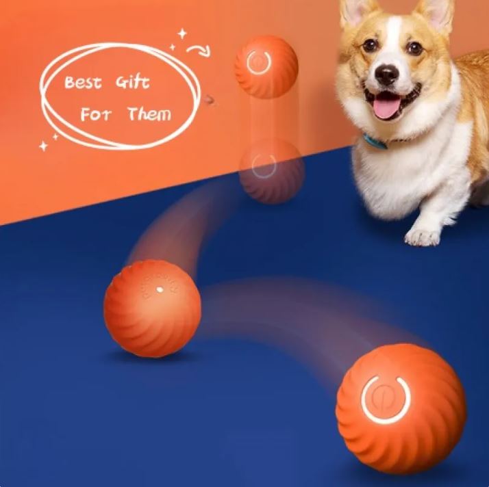 Smart Moving Dog Ball Toy – Automatic Electronic Rolling & Bouncing Chew Toy