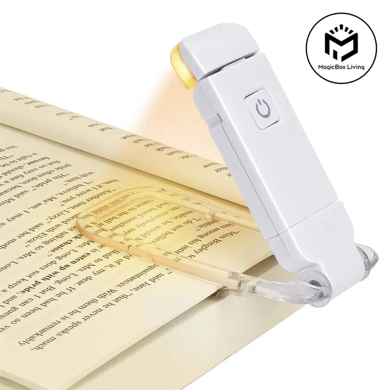 LED USB Rechargeable Book Light – Clip-On Eye Protection Reading Light